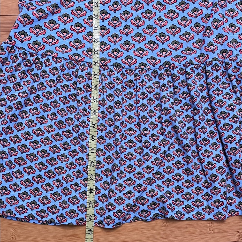 Boden Anita Jersey Midi Dress Size 10 Dusty Blue Oriental Meadow V Neck - Picture 16 of 16